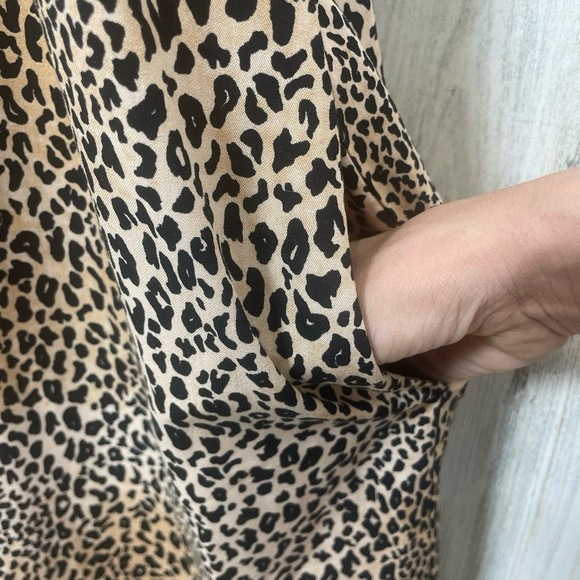 Savanna Jane Larissa Leopard Embroidered A-Line Shift Dress size L Boho - Picture 6 of 11